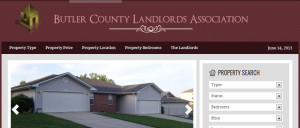 Butler County Landlord Association Screenshot